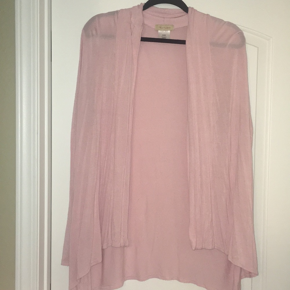 Light weight, light pink, long sleeve sweater